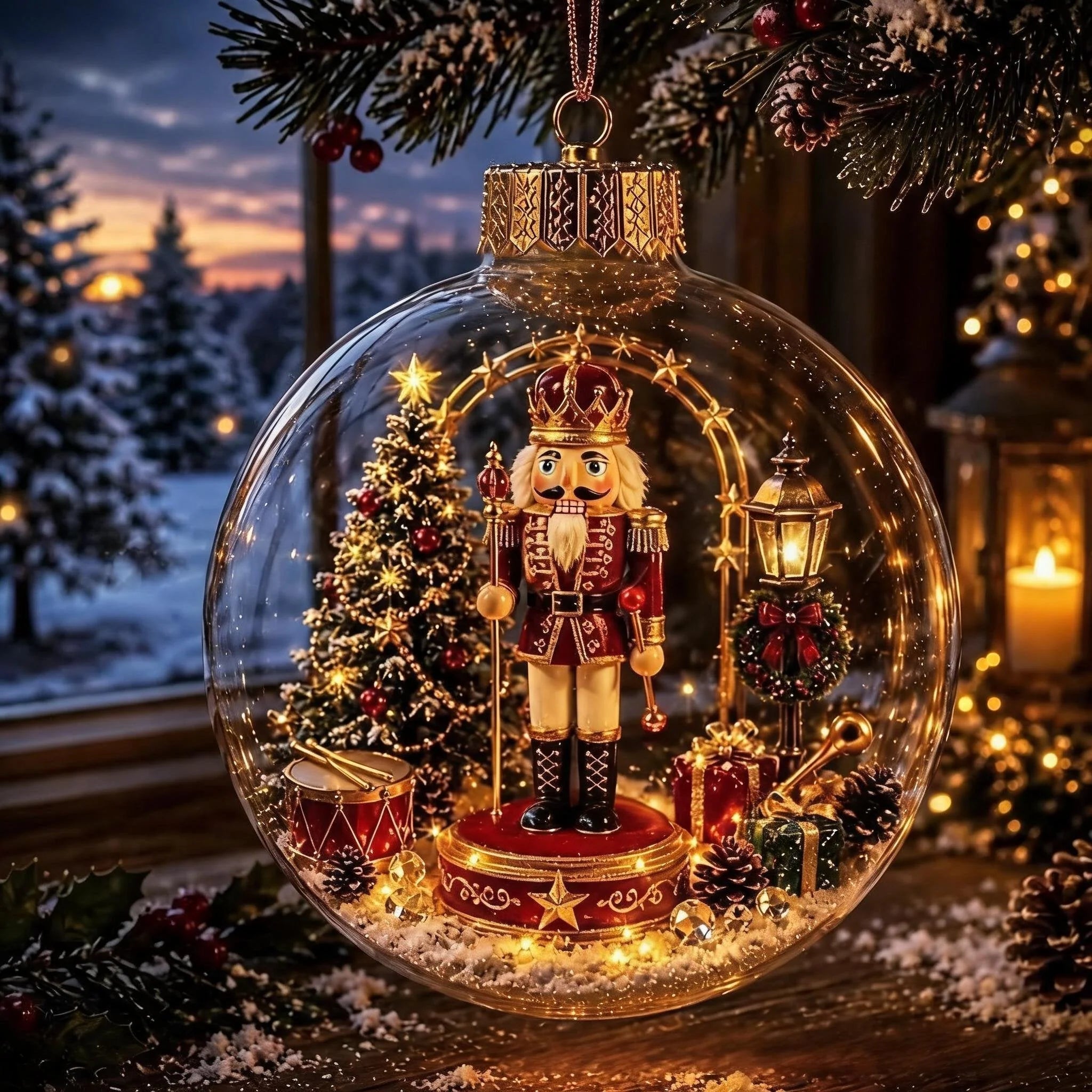 Purpose-Built Glowing Diorama Ornament – A Tiny Winter World in Your