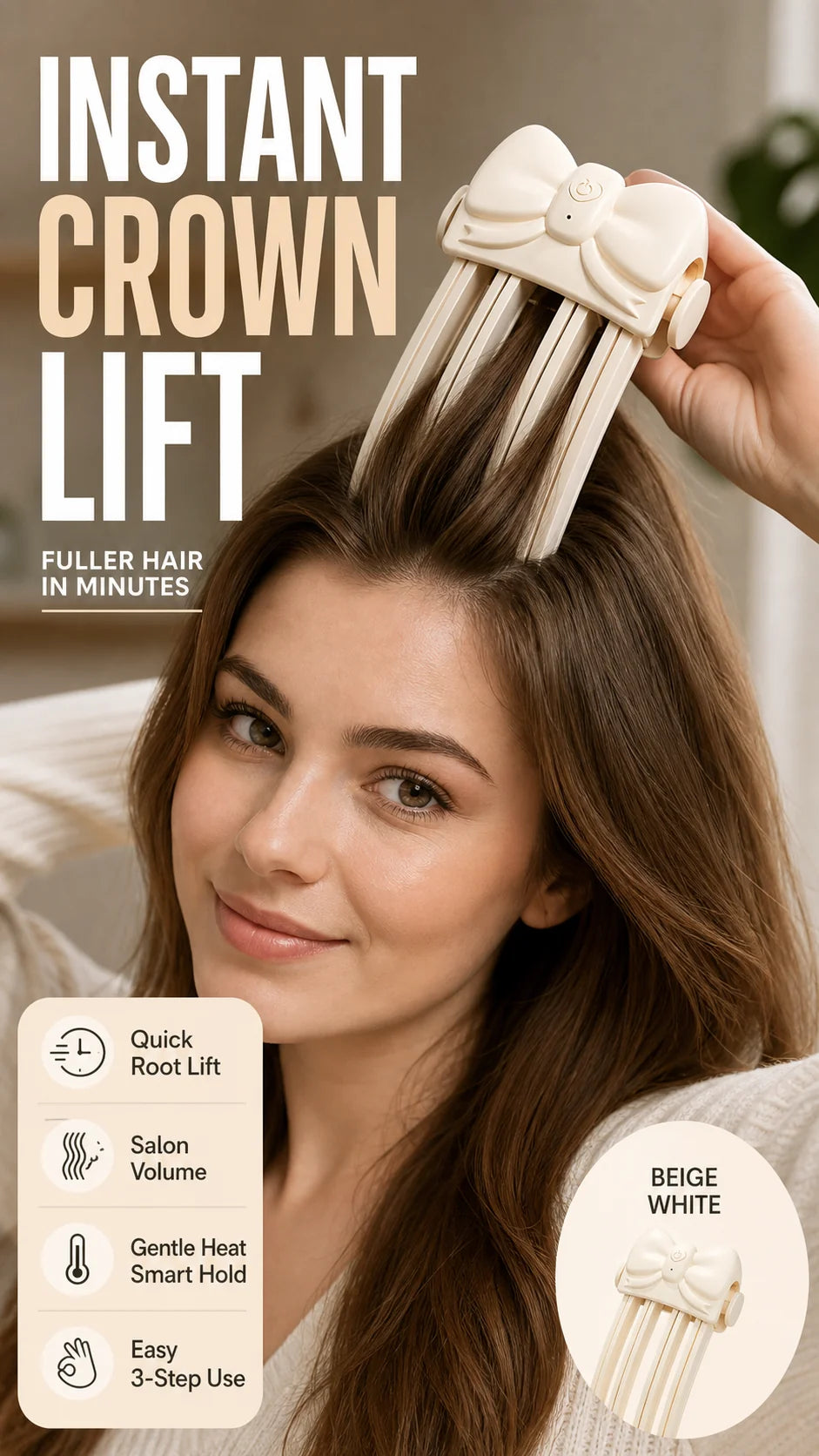 Workshop-Ready Wireless Heated Volumizing Root Lift Clip - Salon