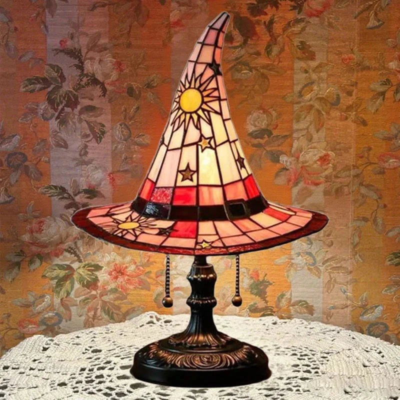 Glowing Sorceress Hat Lamp for Seasonal Room Decor