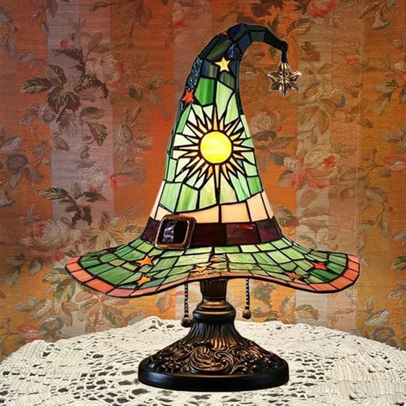 Glowing Sorceress Hat Lamp for Seasonal Room Decor