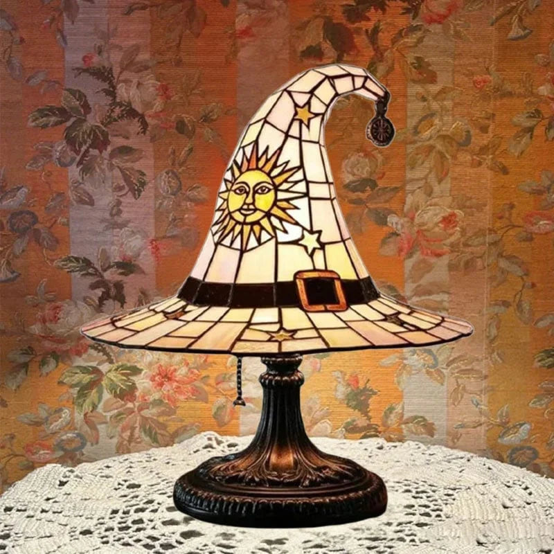 Glowing Sorceress Hat Lamp for Seasonal Room Decor