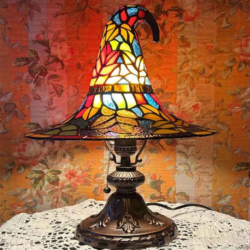 Glowing Sorceress Hat Lamp for Seasonal Room Decor