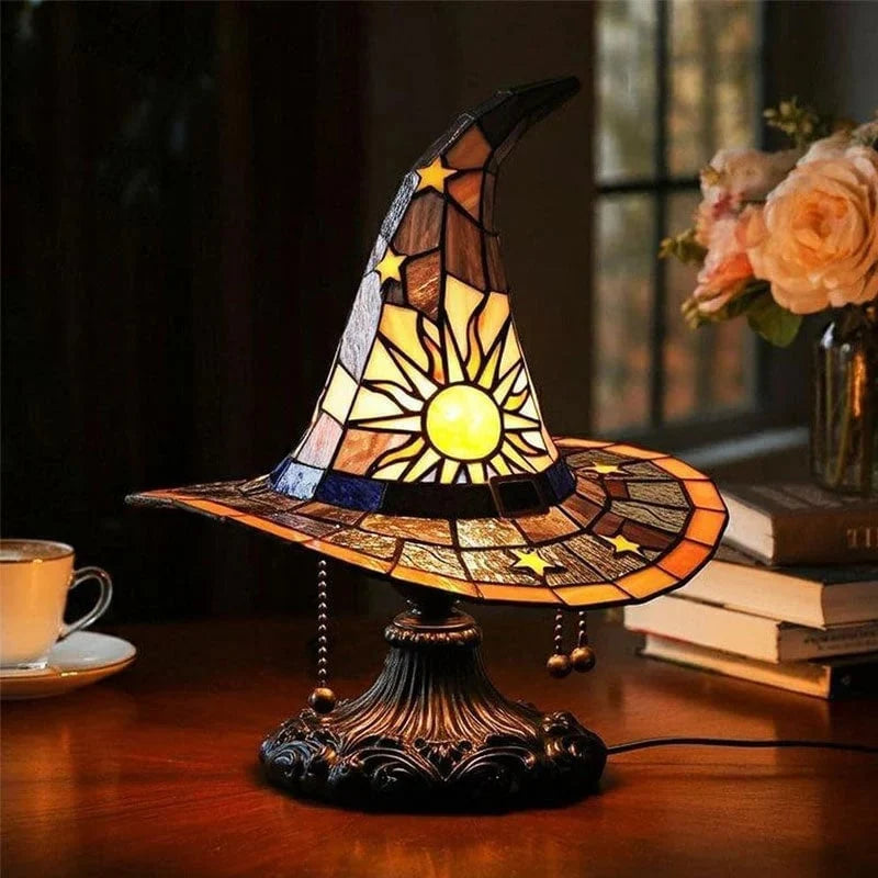 Glowing Sorceress Hat Lamp for Seasonal Room Decor