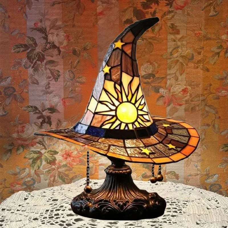 Glowing Sorceress Hat Lamp for Seasonal Room Decor