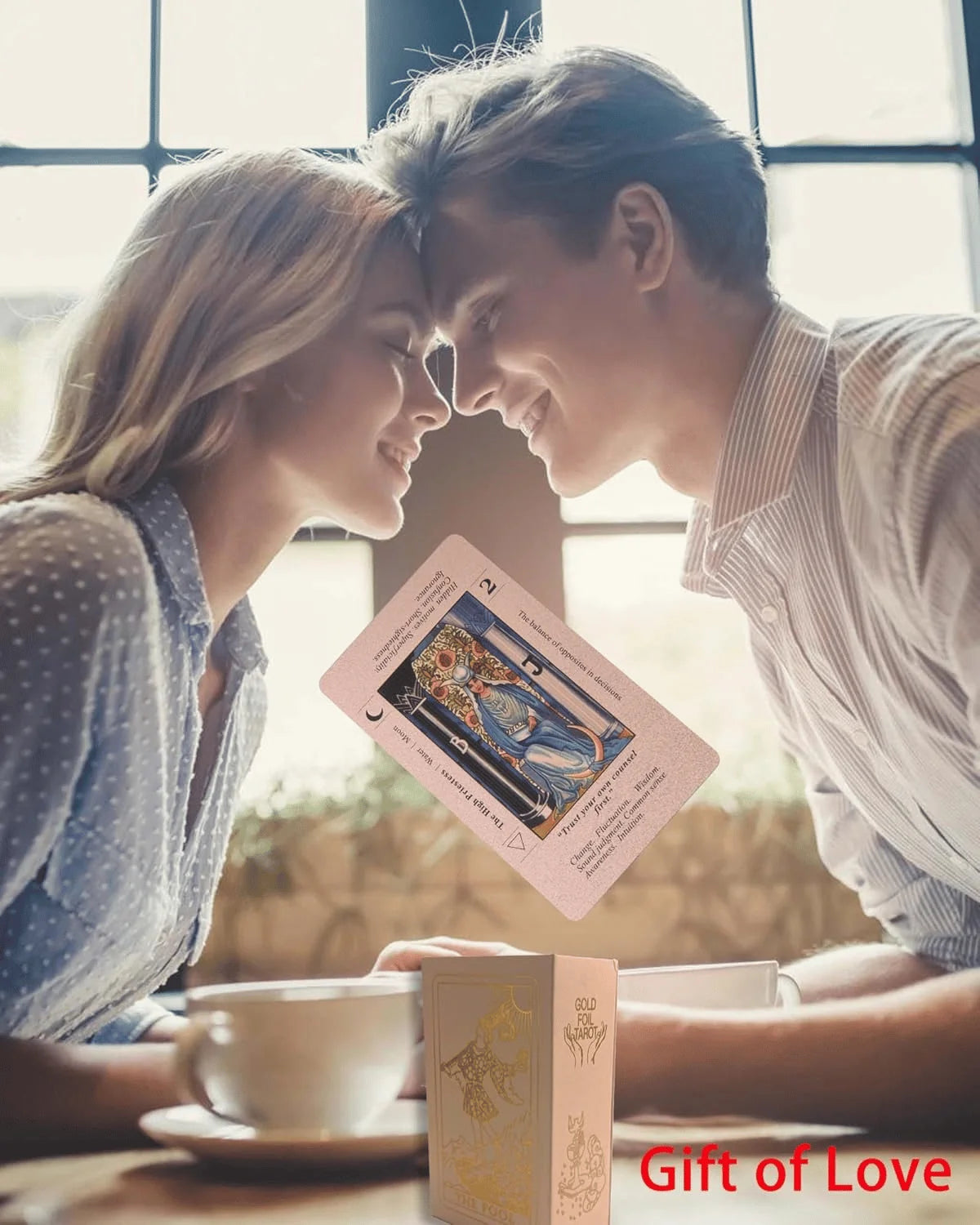 Vehicle-Ready Witchy Cauldron Rose Gold Tarot Cards with Guide Book