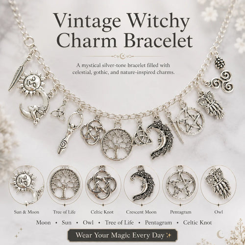 Distinctive Vintage Witchy Charm Bracelet for Everyday Wear