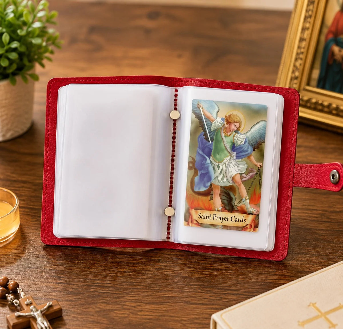 Vehicle-Ready Catholic Faux – Snap Closure for Practical Car Use