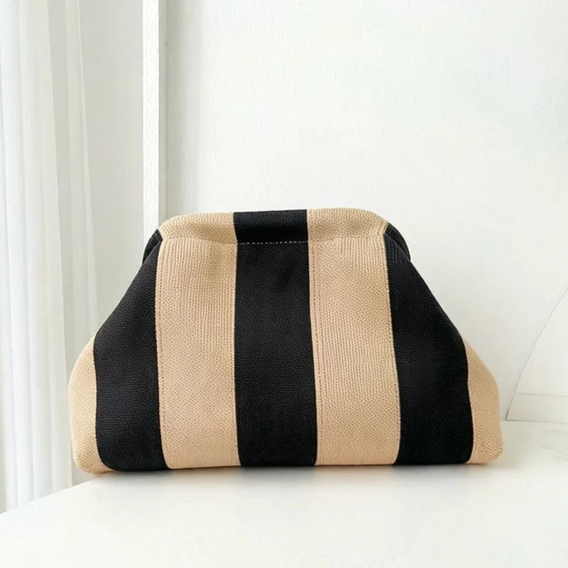 Space-Saving Women's Striped Cloud Handbag – Your New Go-To for Every