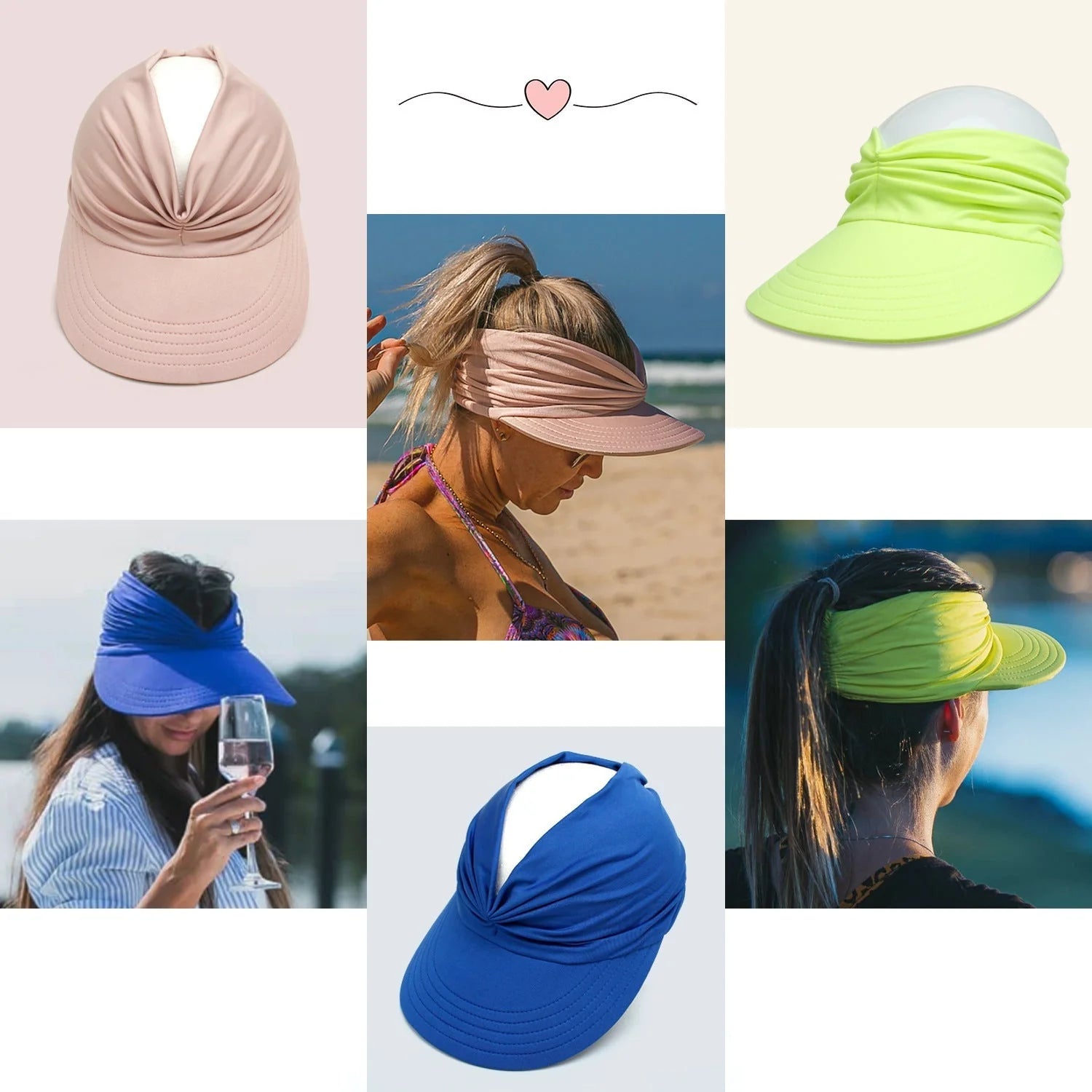 Chic UPF 50+ Ponytail Sun Visor