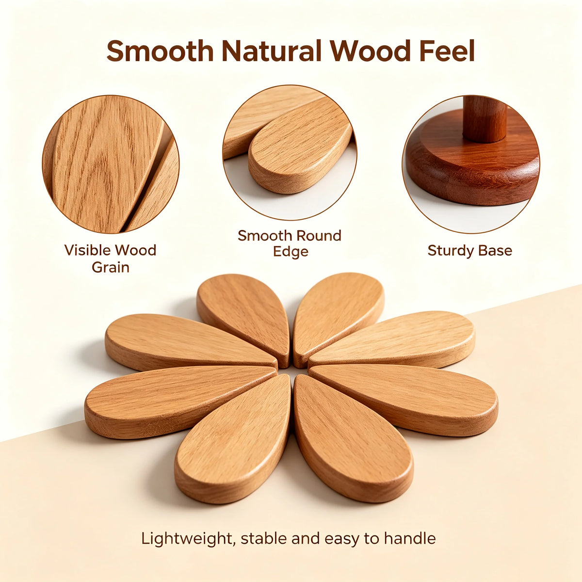 Workshop-Ready 2-in-1 Wooden Tree Trivet – Festive Table