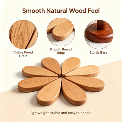 Workshop-Ready 2-in-1 Wooden Tree Trivet – Festive Table