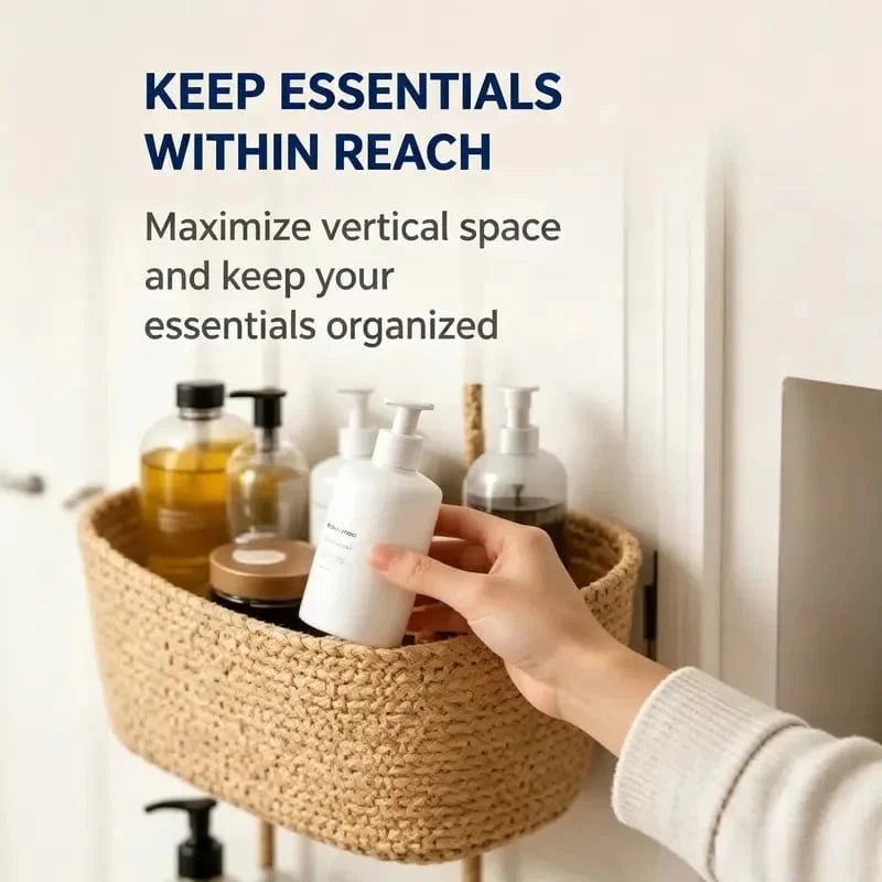 Space-Saving Woven Cotton 3-Tier Over-Door