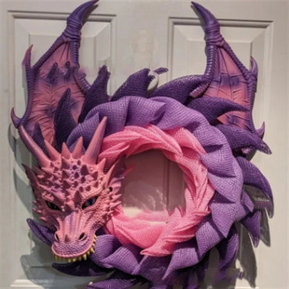 Task-Ready Gothic Dragon Wreath Front Door Decor for Home Upkeep