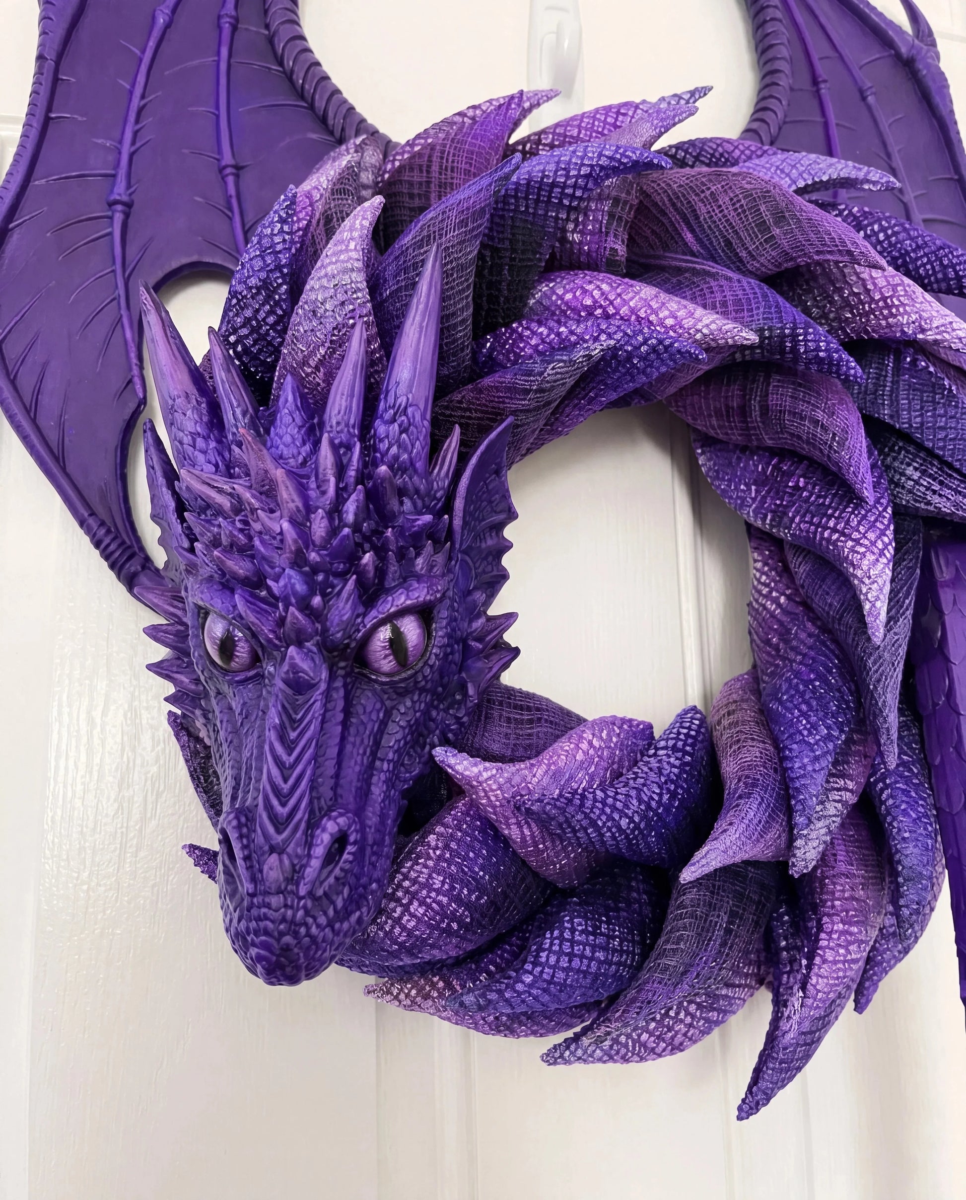 Task-Ready Gothic Dragon Wreath Front Door Decor for Home Upkeep