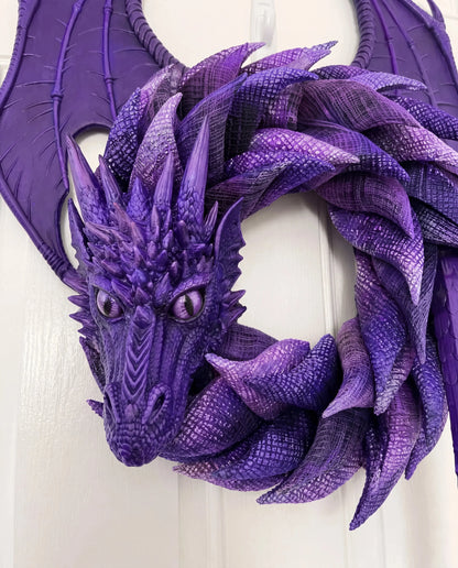 Task-Ready Gothic Dragon Wreath Front Door Decor for Home Upkeep