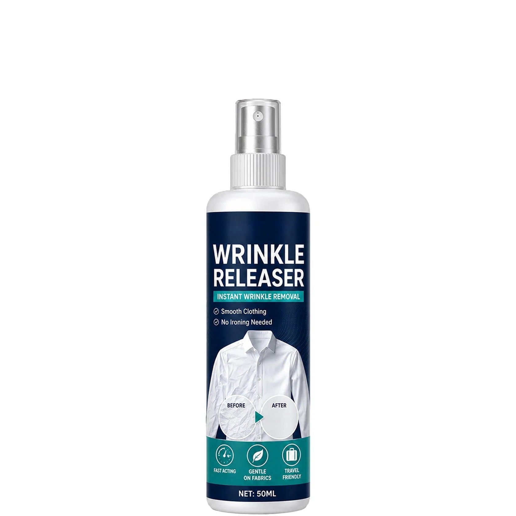Purpose-Built Instant wrinkle release – no iron, travel-ready