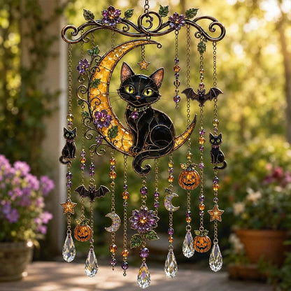 Outdoor Glass Suncatcher Wind Chime for Garden Display