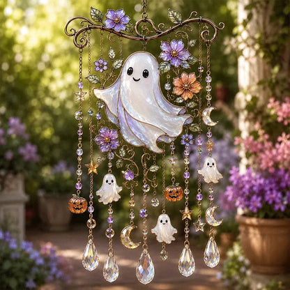 Outdoor Glass Suncatcher Wind Chime for Garden Display