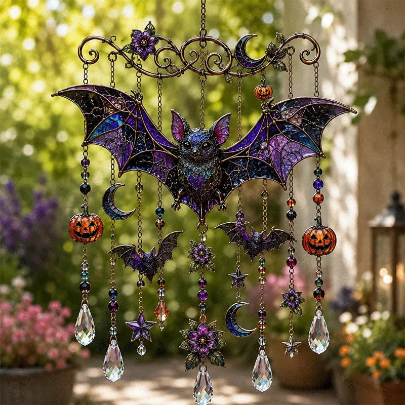 Outdoor Glass Suncatcher Wind Chime for Garden Display