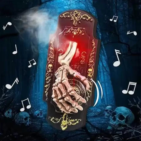 Vehicle-Ready Hanging Doorbell Touch/Motion Activated Skeleton Hand
