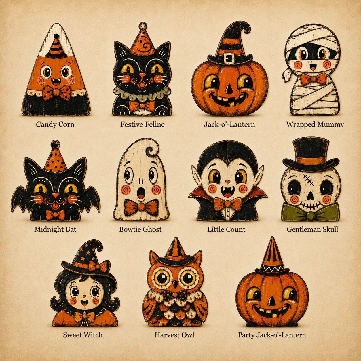 Purpose-Built Vintage Wooden Character Tabletop Decor for Everyday Use