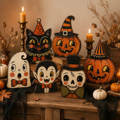 Purpose-Built Vintage Wooden Character Tabletop Decor for Everyday Use