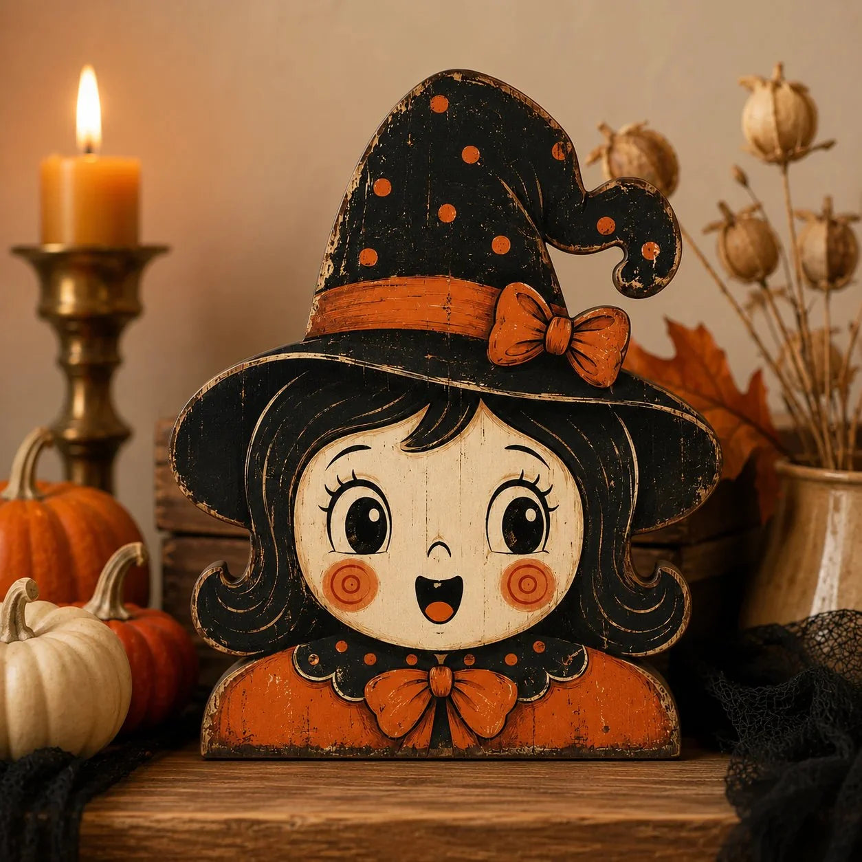 Purpose-Built Vintage Wooden Character Tabletop Decor for Everyday Use
