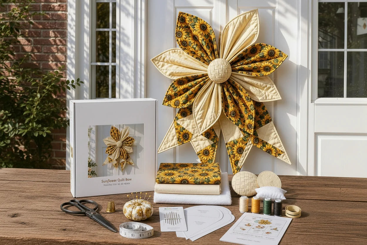 Hands-On Large Patchwork Bow Sewing Kit for Creative Play