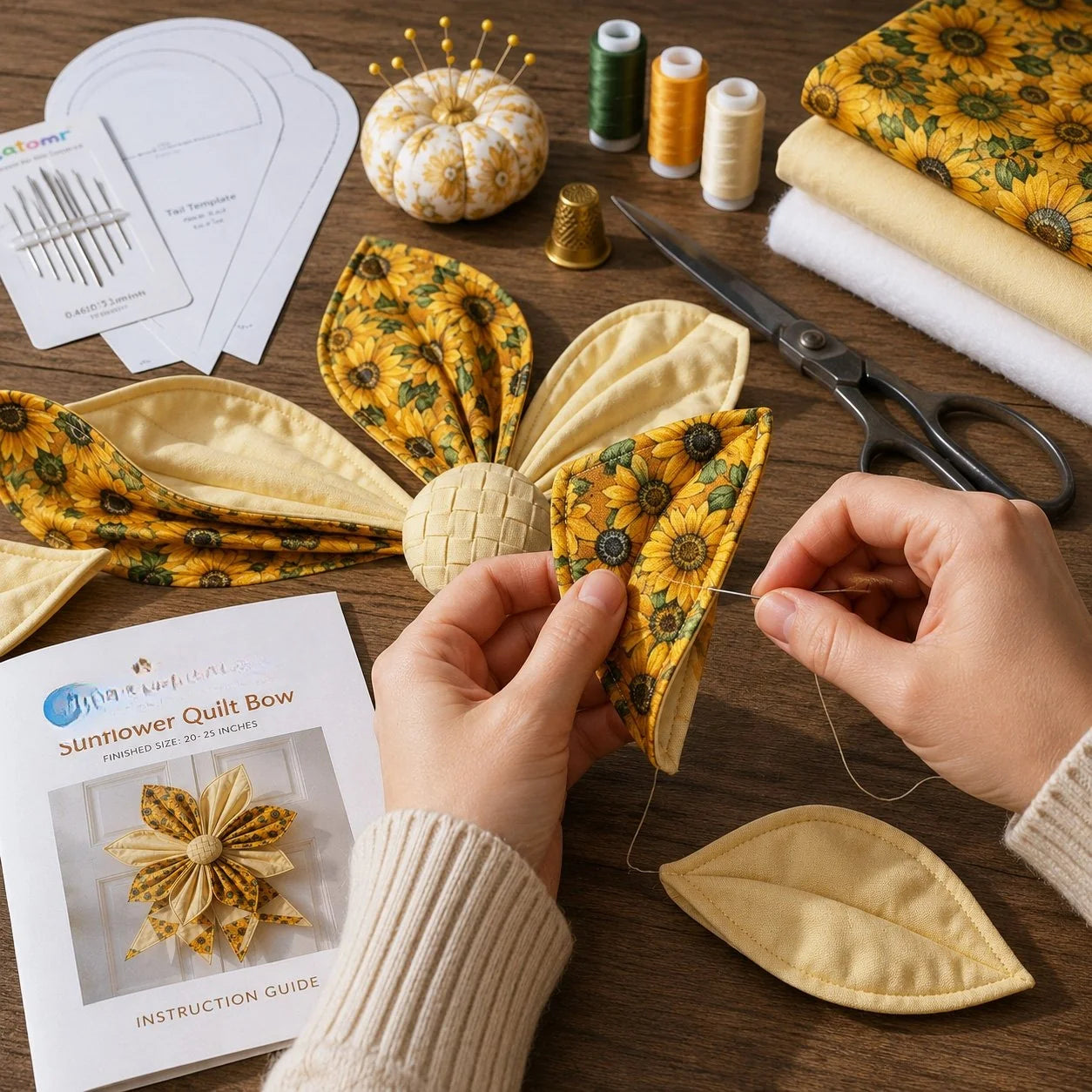 Hands-On Large Patchwork Bow Sewing Kit for Creative Play