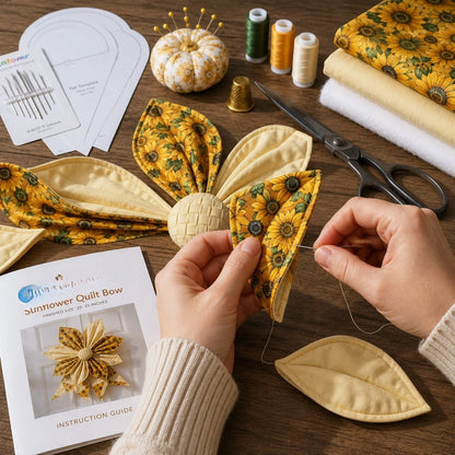 Hands-On Large Patchwork Bow Sewing Kit for Creative Play