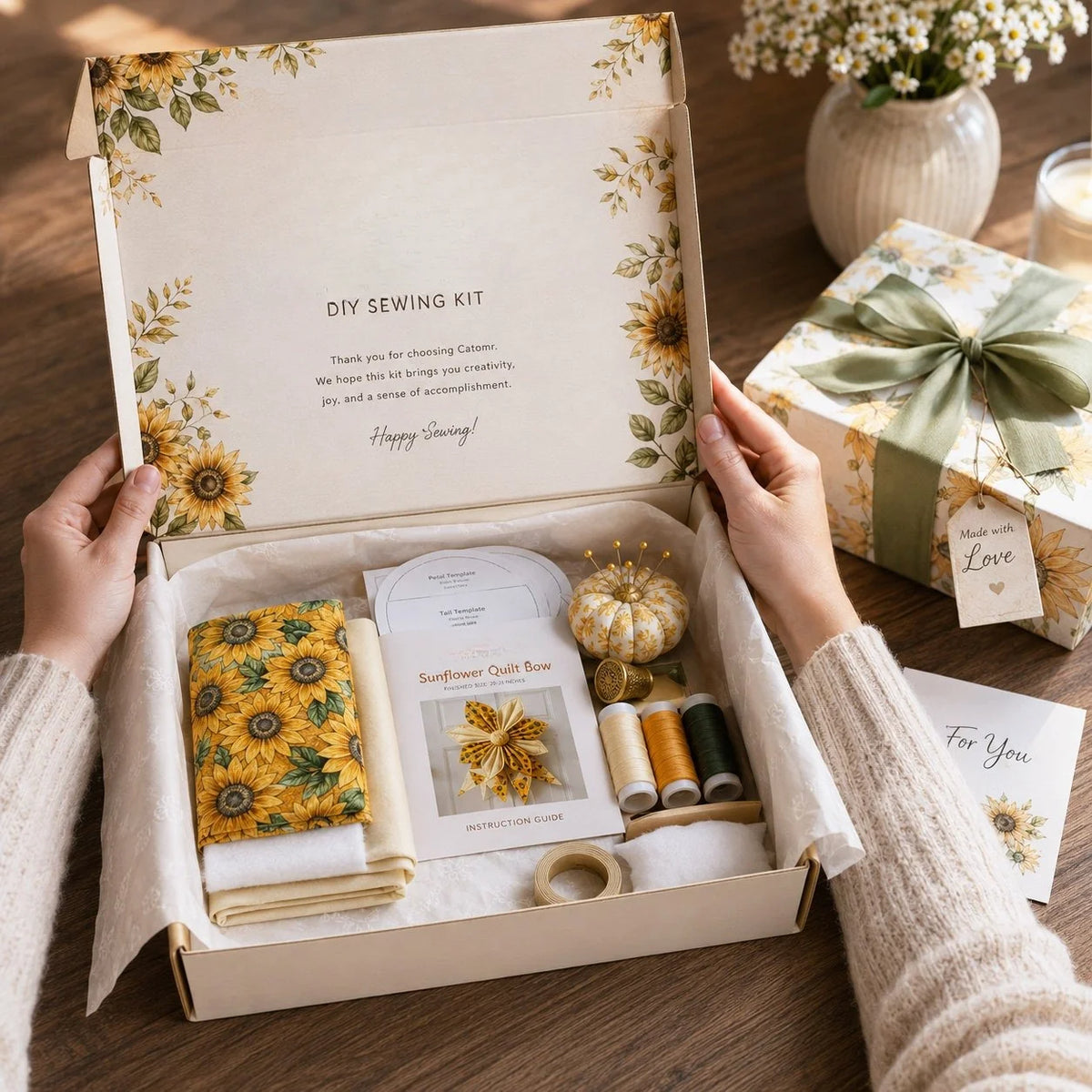 Hands-On Large Patchwork Bow Sewing Kit for Creative Play