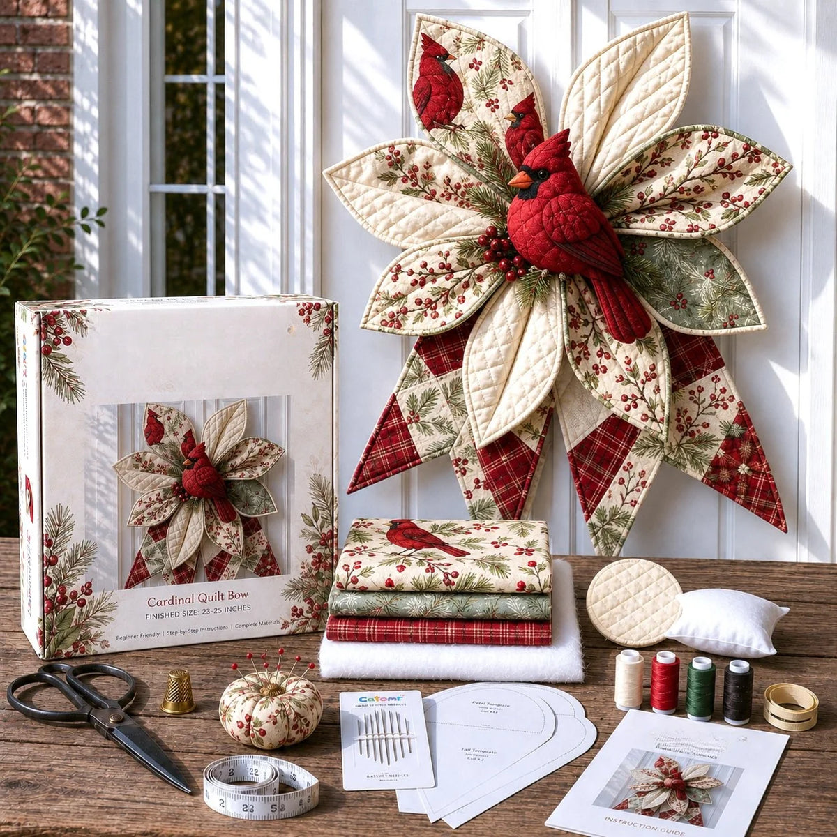 Hands-On Large Patchwork Bow Sewing Kit for Creative Play