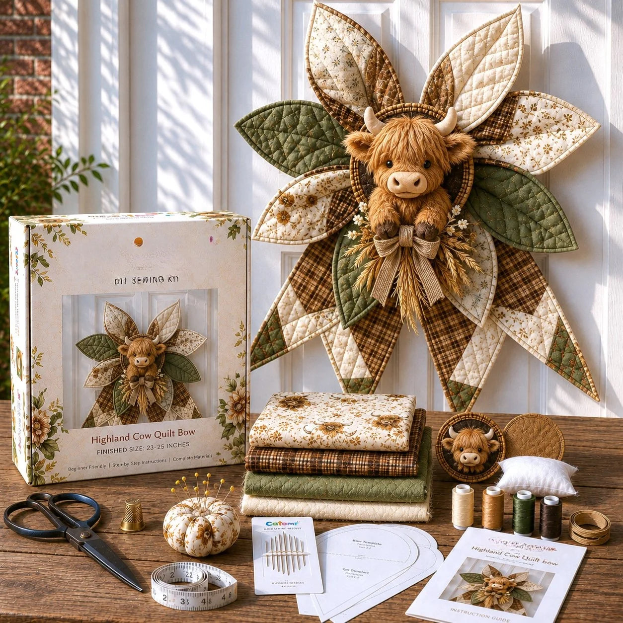 Hands-On Large Patchwork Bow Sewing Kit for Creative Play