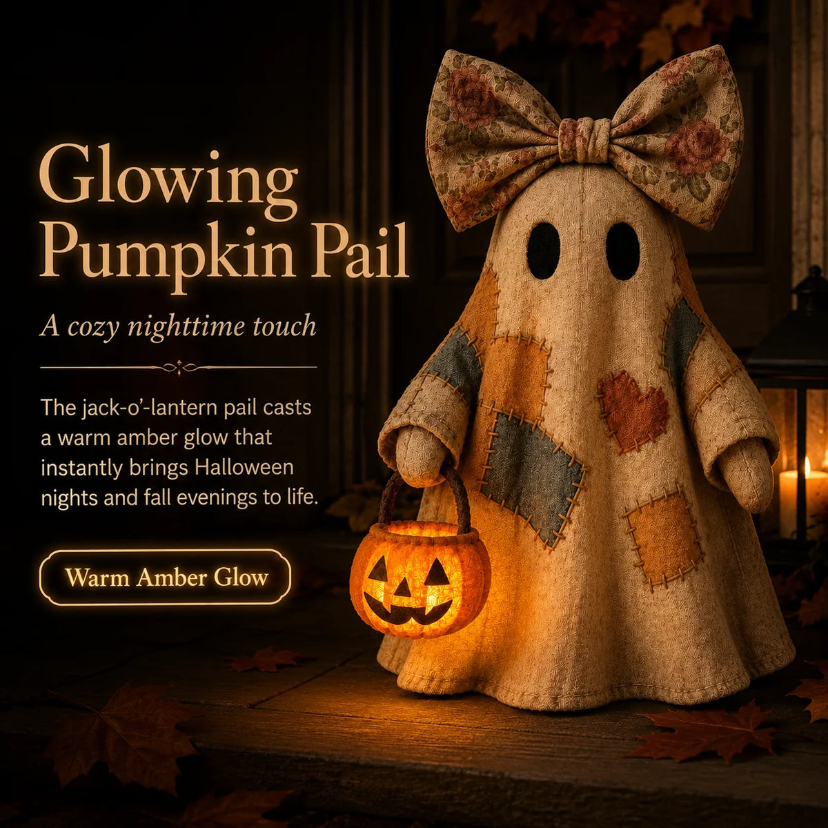 Purpose-Built Vintage Patchwork Glowing Ghost Decor for Everyday Use