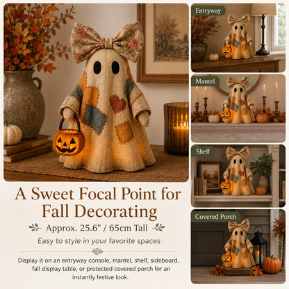 Purpose-Built Vintage Patchwork Glowing Ghost Decor for Everyday Use