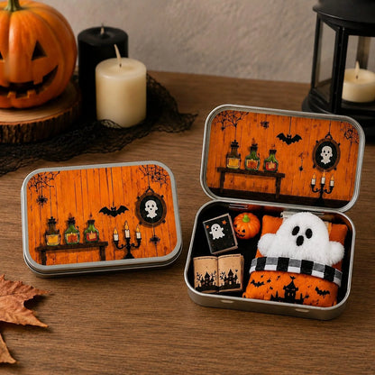 Purpose-Built Mini Ghost Tin Box Set - Cute Spooky Travel