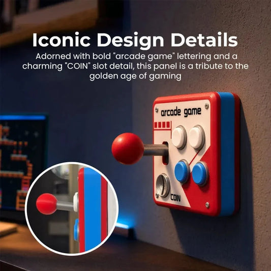 Hands-On Retro Arcade Game Wall Switch Panel for Creative Play