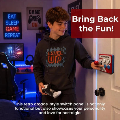 Hands-On Retro Arcade Game Wall Switch Panel for Creative Play