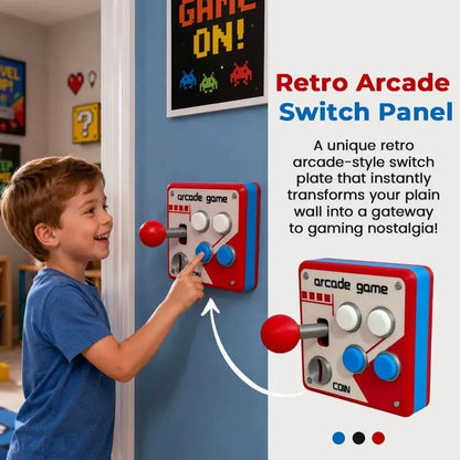 Hands-On Retro Arcade Game Wall Switch Panel for Creative Play