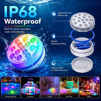 Decorative Light Up Your Pool Nights – Magnetic Waterproof LED Lights