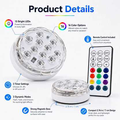 Decorative Light Up Your Pool Nights – Magnetic Waterproof LED Lights