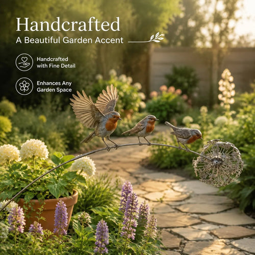 Outdoor-Ready Robin Memorial Garden – Are Near” for Garden Display