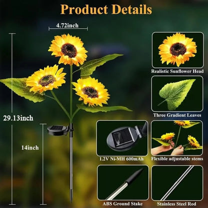 Solar LED Sunflower Garden Lights