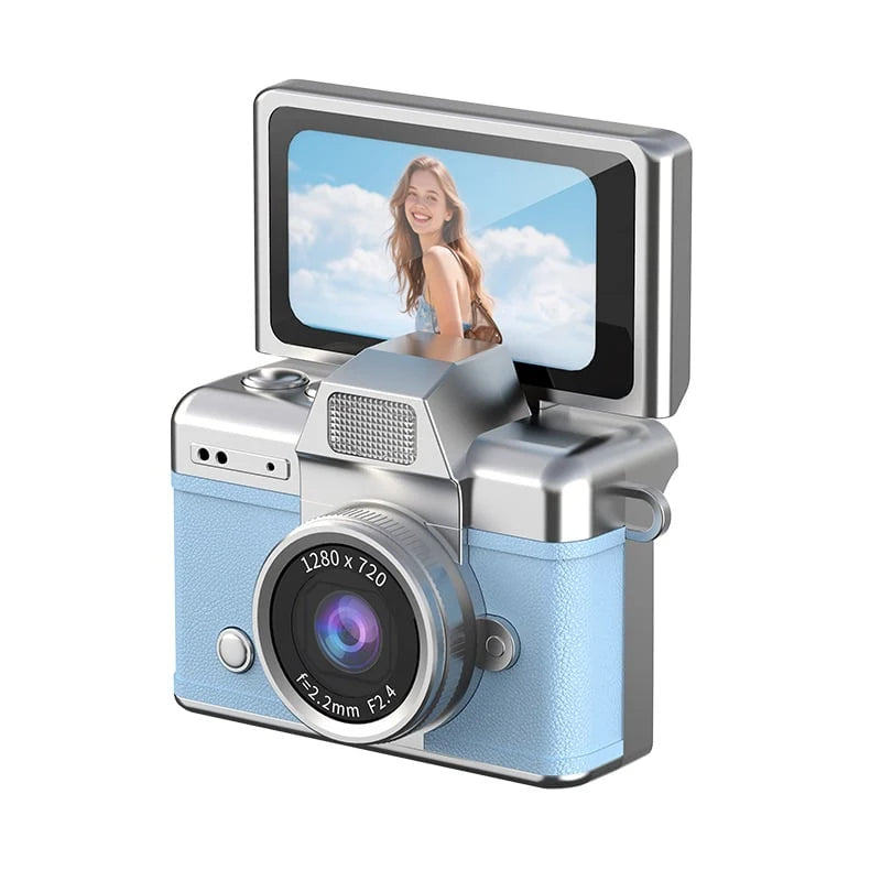 Purpose-Built Retro Mini Digital Camera – 1080P Flip Screen, Keychain