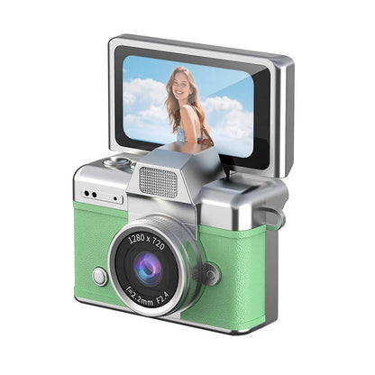 Purpose-Built Retro Mini Digital Camera – 1080P Flip Screen, Keychain
