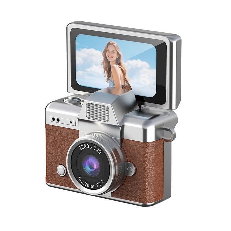 Purpose-Built Retro Mini Digital Camera – 1080P Flip Screen, Keychain