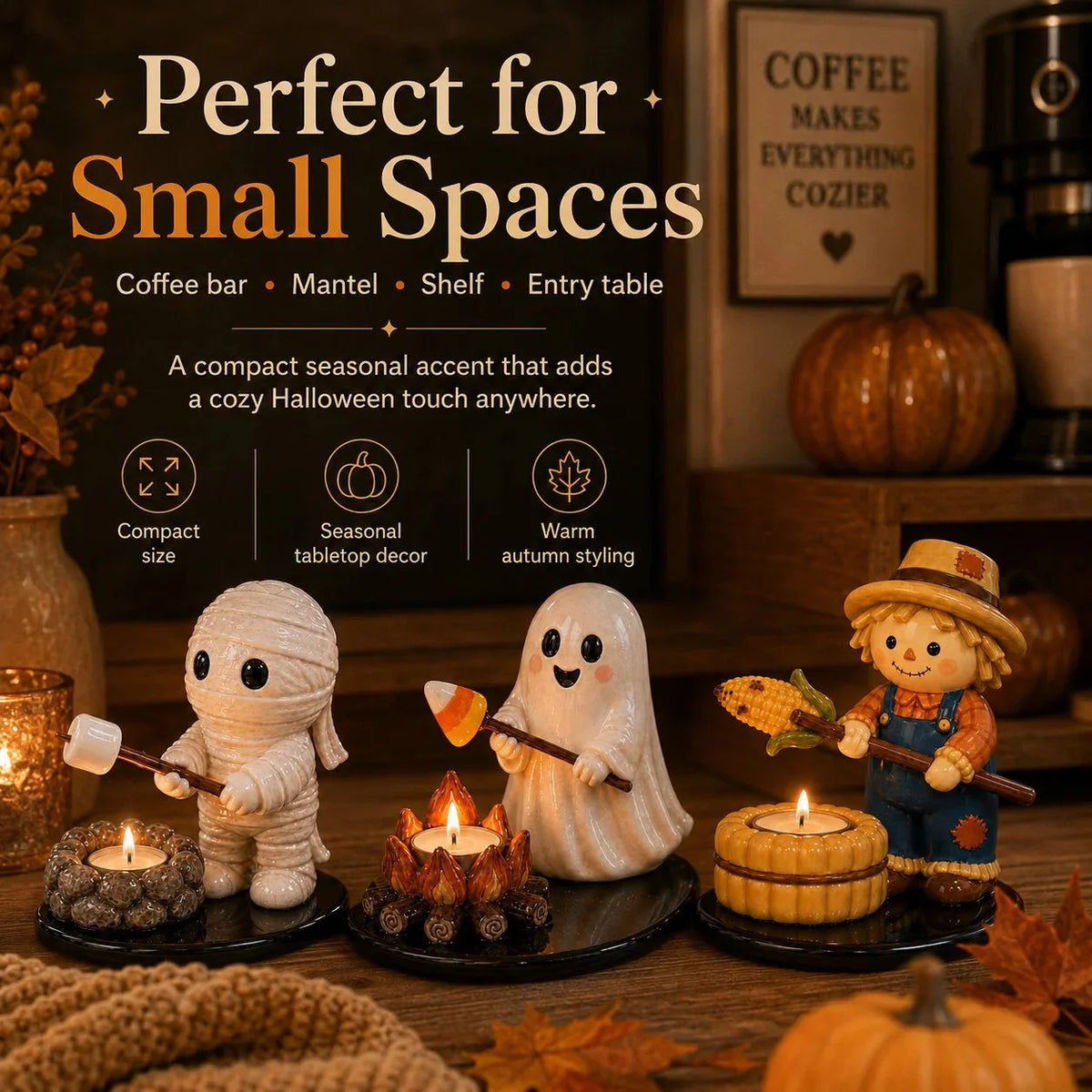 Decorative Campfire Tealight Holder for Focused Lighting