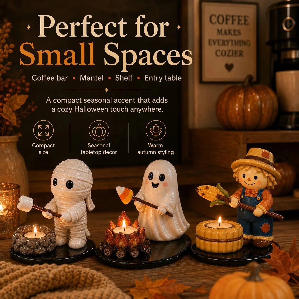 Decorative Campfire Tealight Holder for Focused Lighting