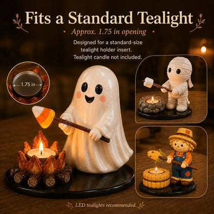 Decorative Campfire Tealight Holder for Focused Lighting