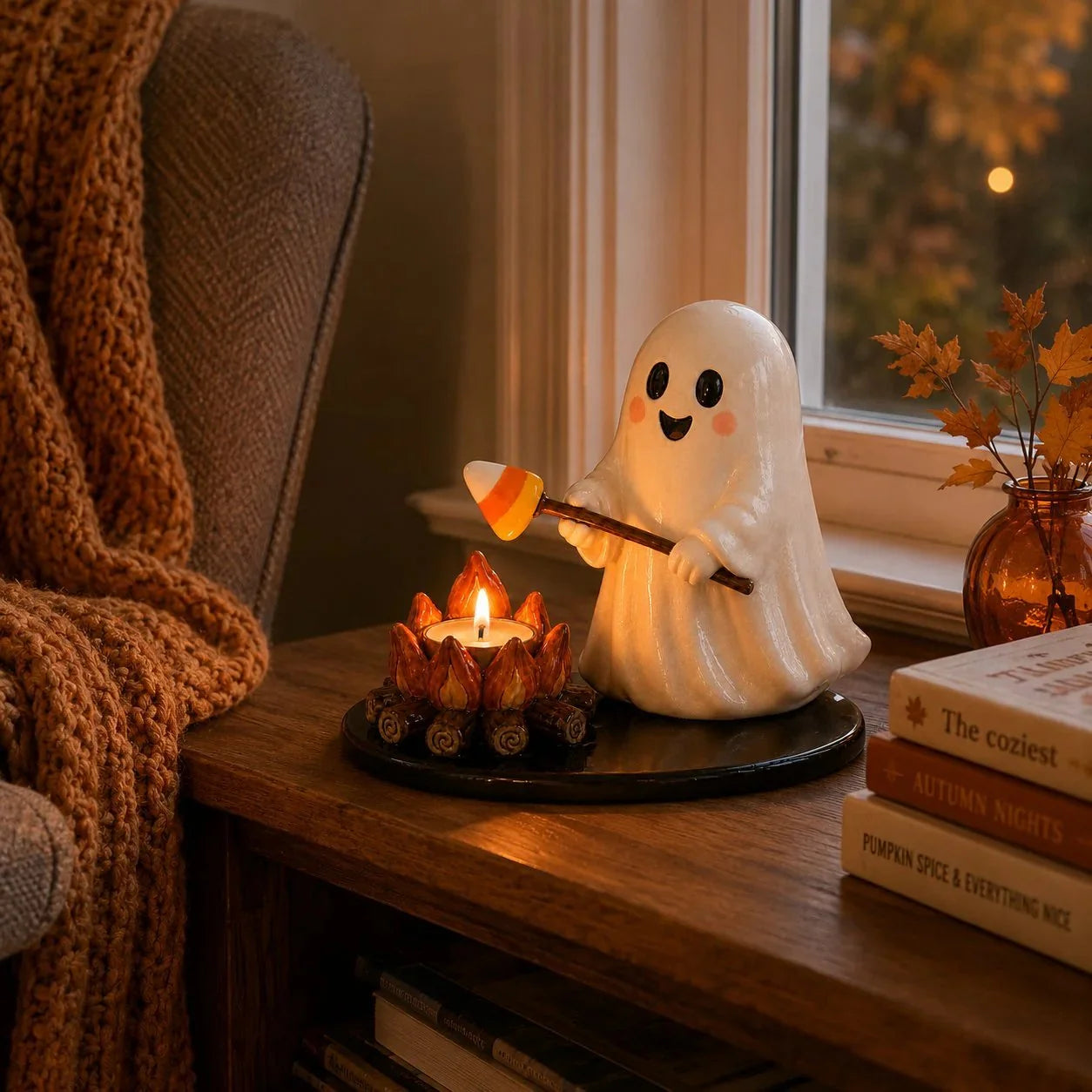 Decorative Campfire Tealight Holder for Focused Lighting
